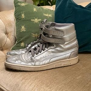 Puma Silver High Tops, Men’s 9.5 / Women’s 11